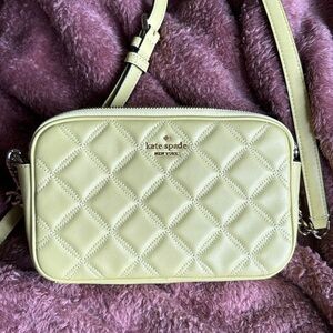 Kate Spade Natalia Smooth Quilted Leather Double Zipper Crossbody Bag